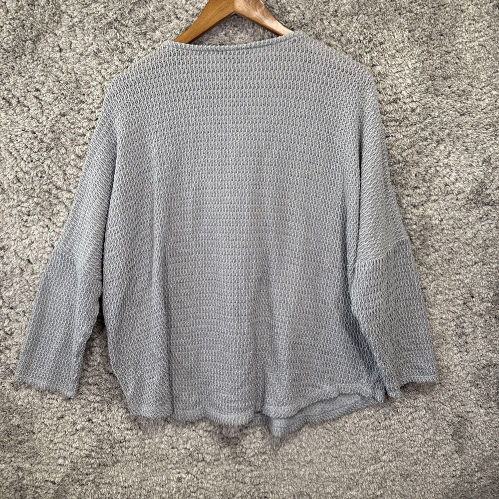 Alfani Woman 1X Knit Sweater Zipper Metallic Blouse Top Dolman Drop Sleeve - Picture 7 of 8